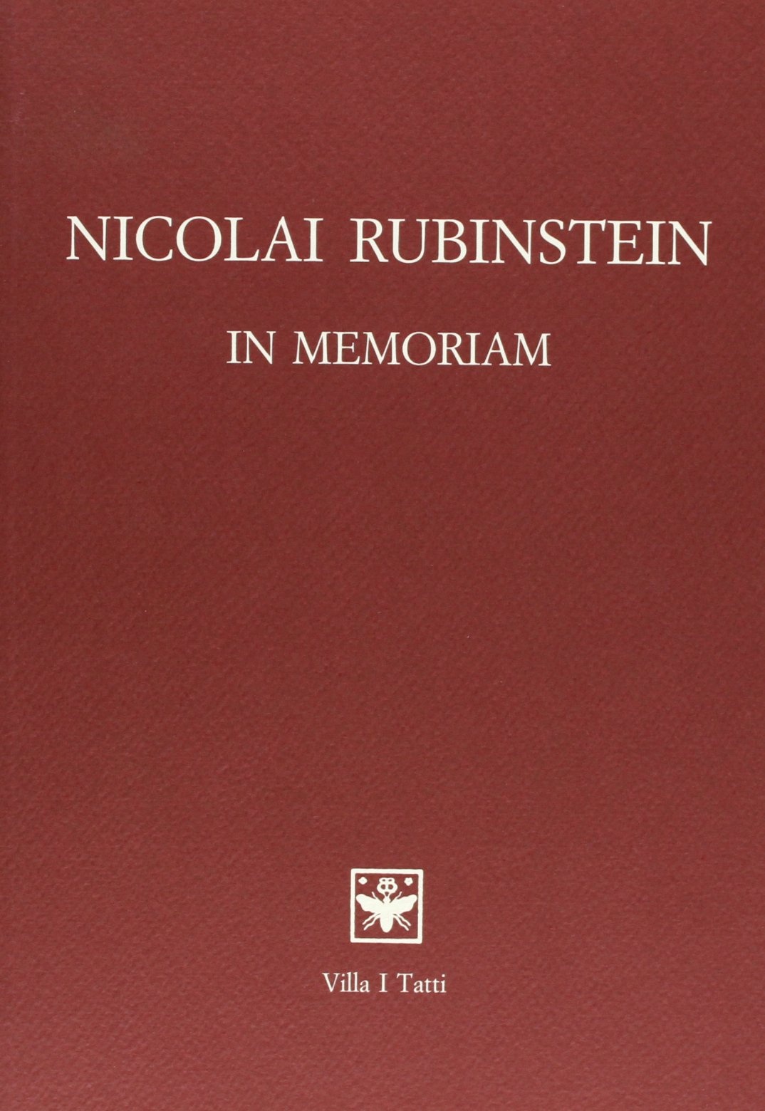 Nicolai Rubinstein – In Memoriam
