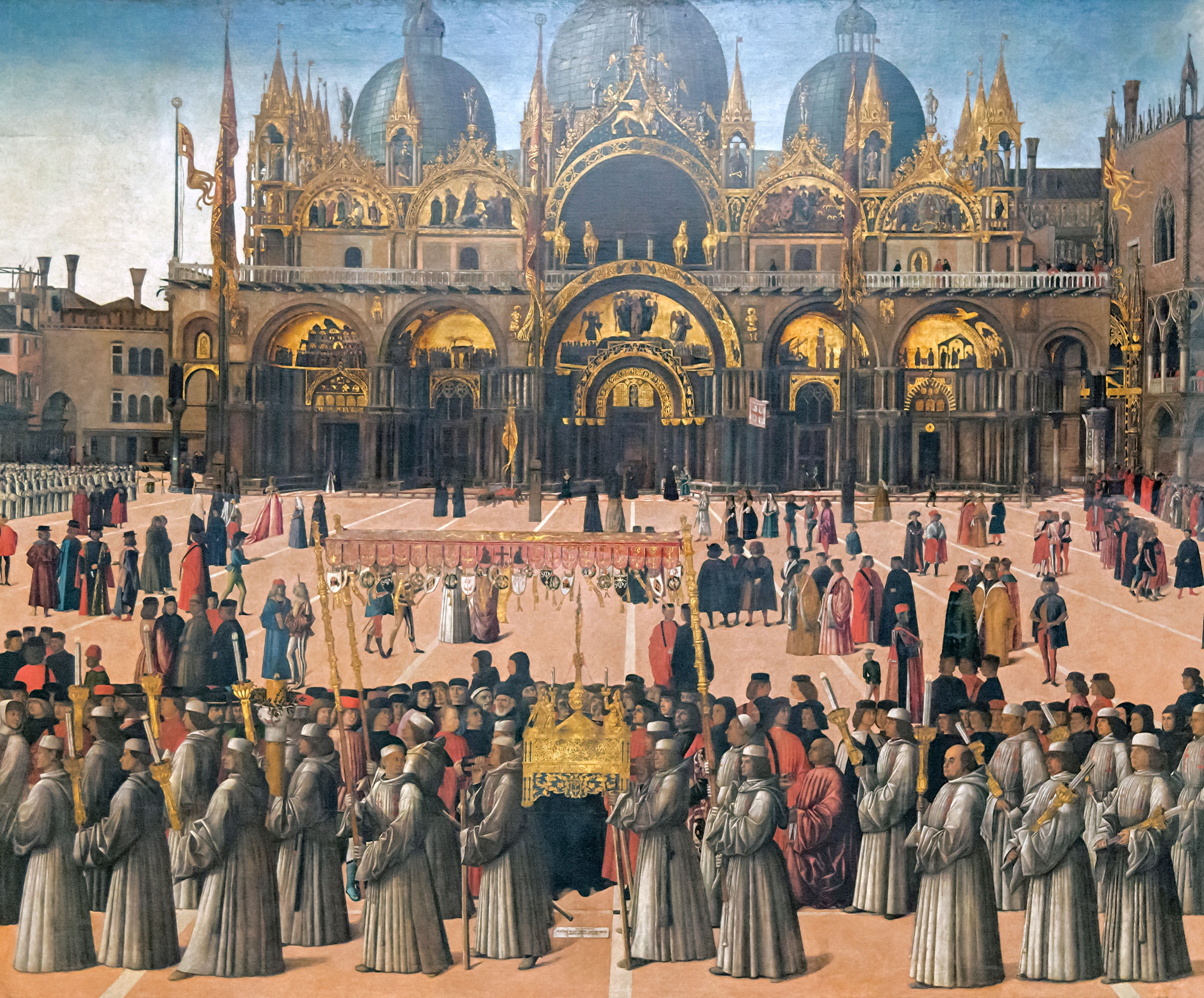 Procession in piazza San Marco by Gentile Bellini