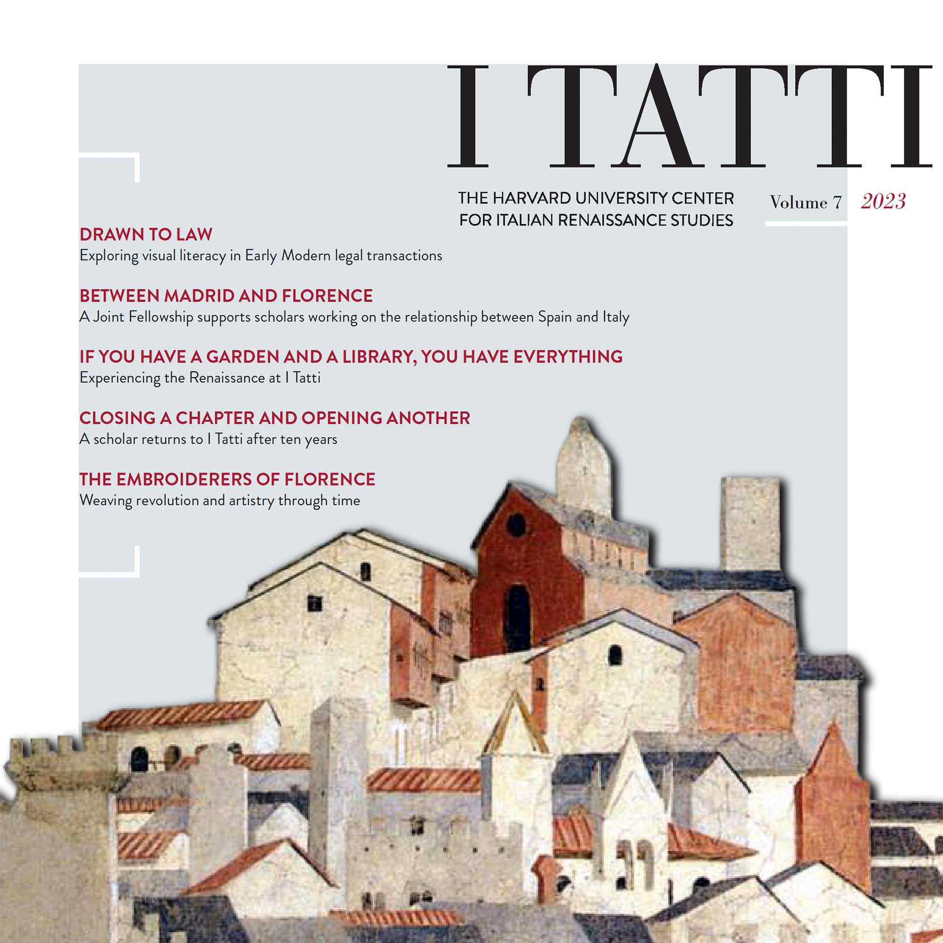 I Tatti newsletter 2023 volume 7 cover