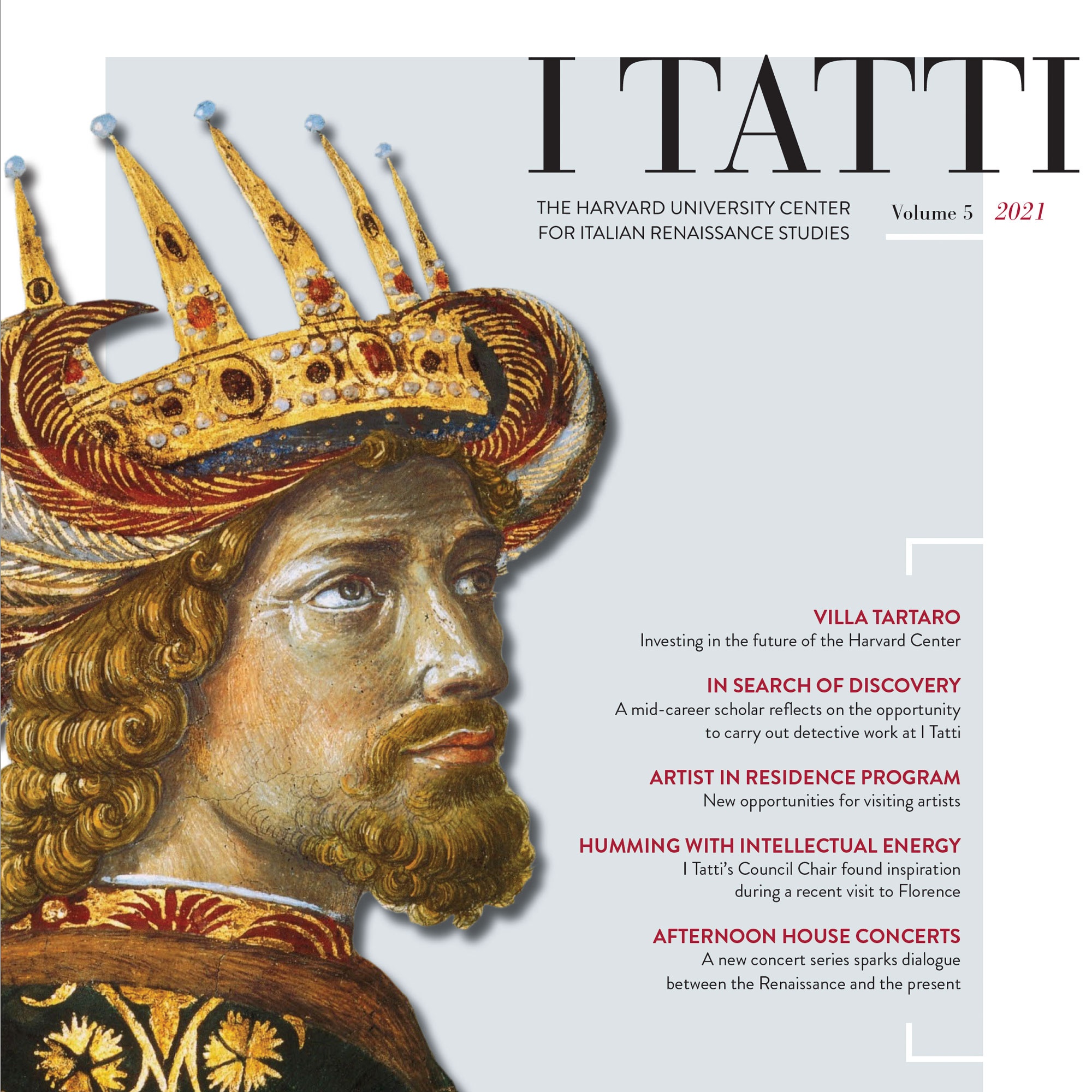 Cover of the I Tatti 2021 Newsletter: Volume 5