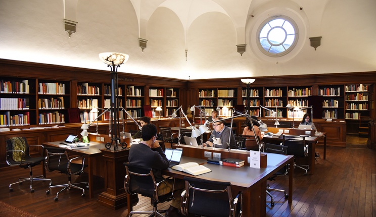 Fellows at work in the Walter Kaiser Reading Room