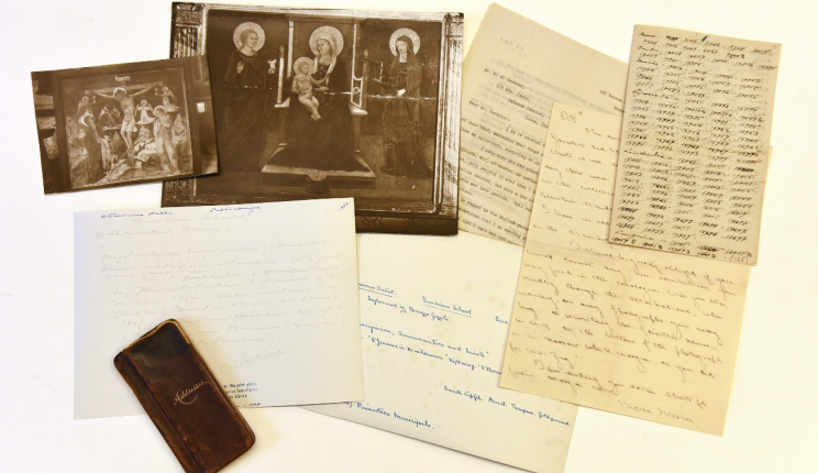 Image of some items from the Frederick Mason Perkins archive at I Tatti