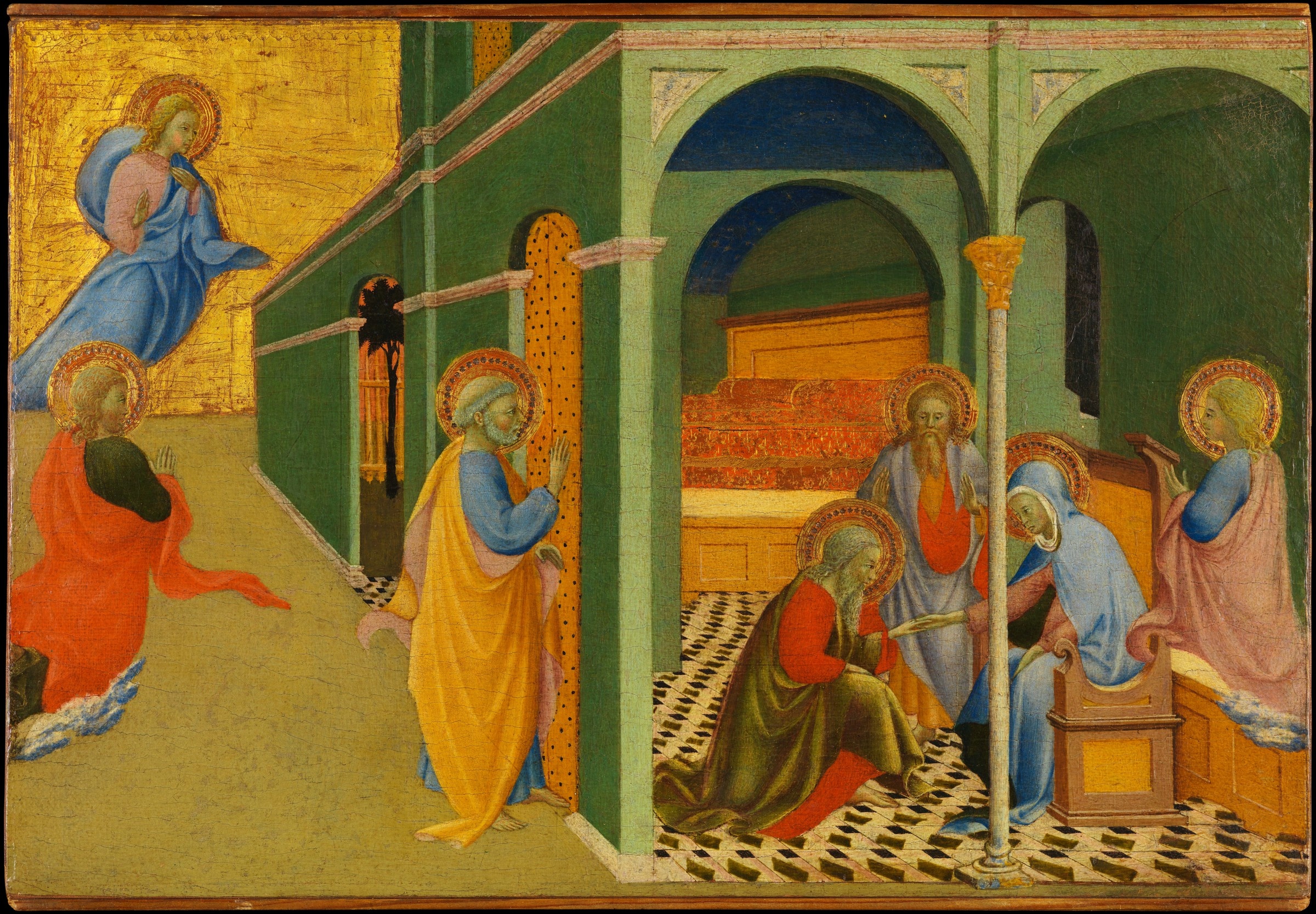 Congedo della Vergine, Sano di Pietro, Berenson Collection, Villa I Tatti