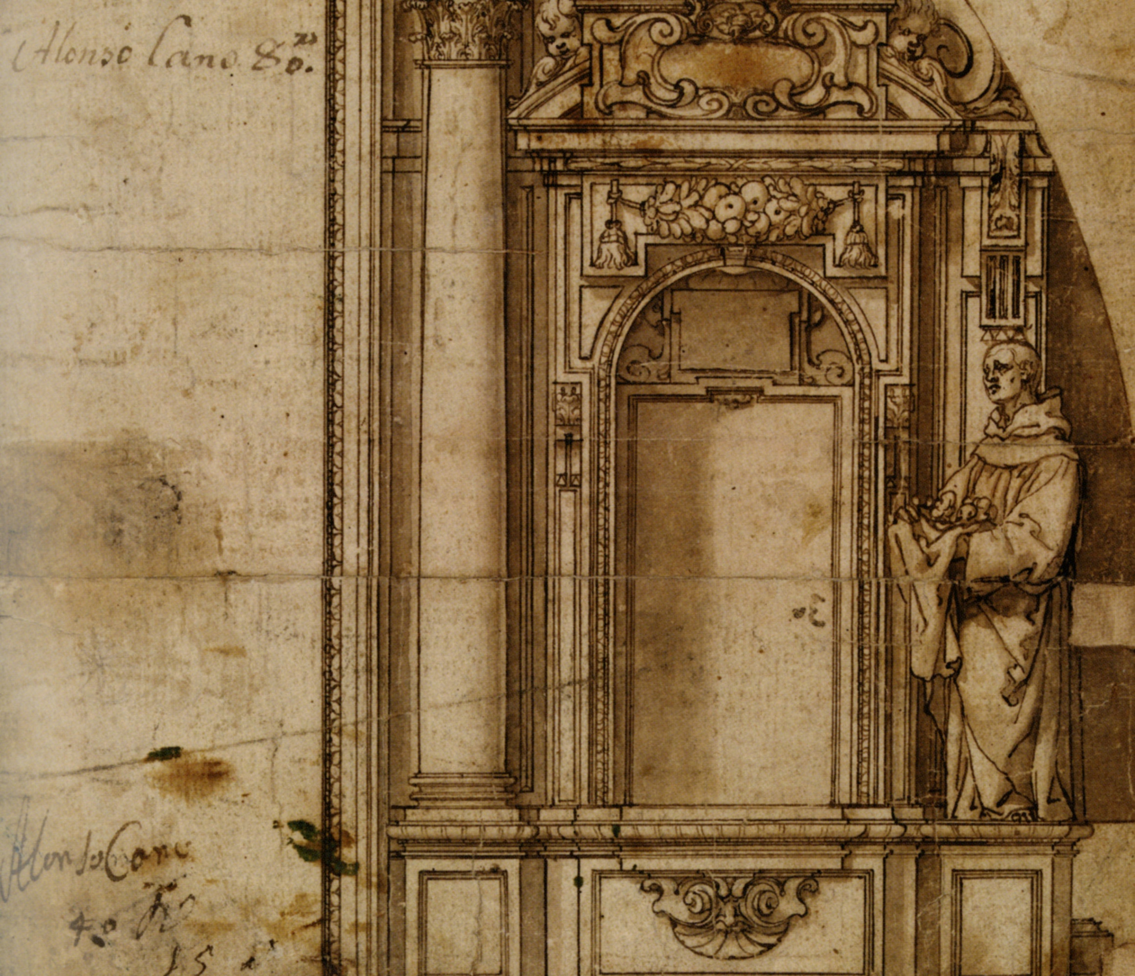 Alonso Cano, Project for a Retable, also known Architectural Study, Hamburg, Kunsthalle, 1630-1635