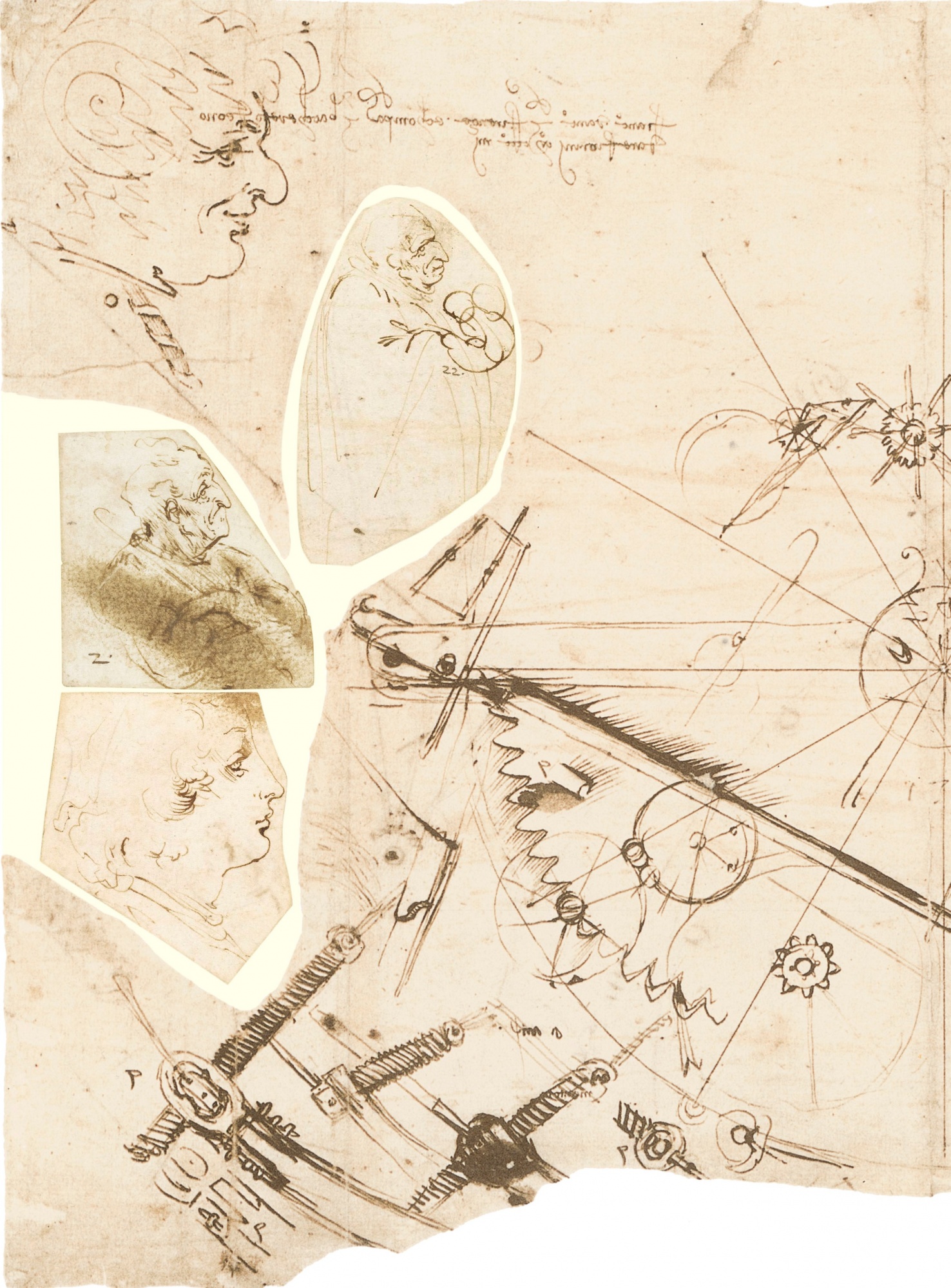 A detail taken from Codex Atlanticus of Leonardo da Vinci