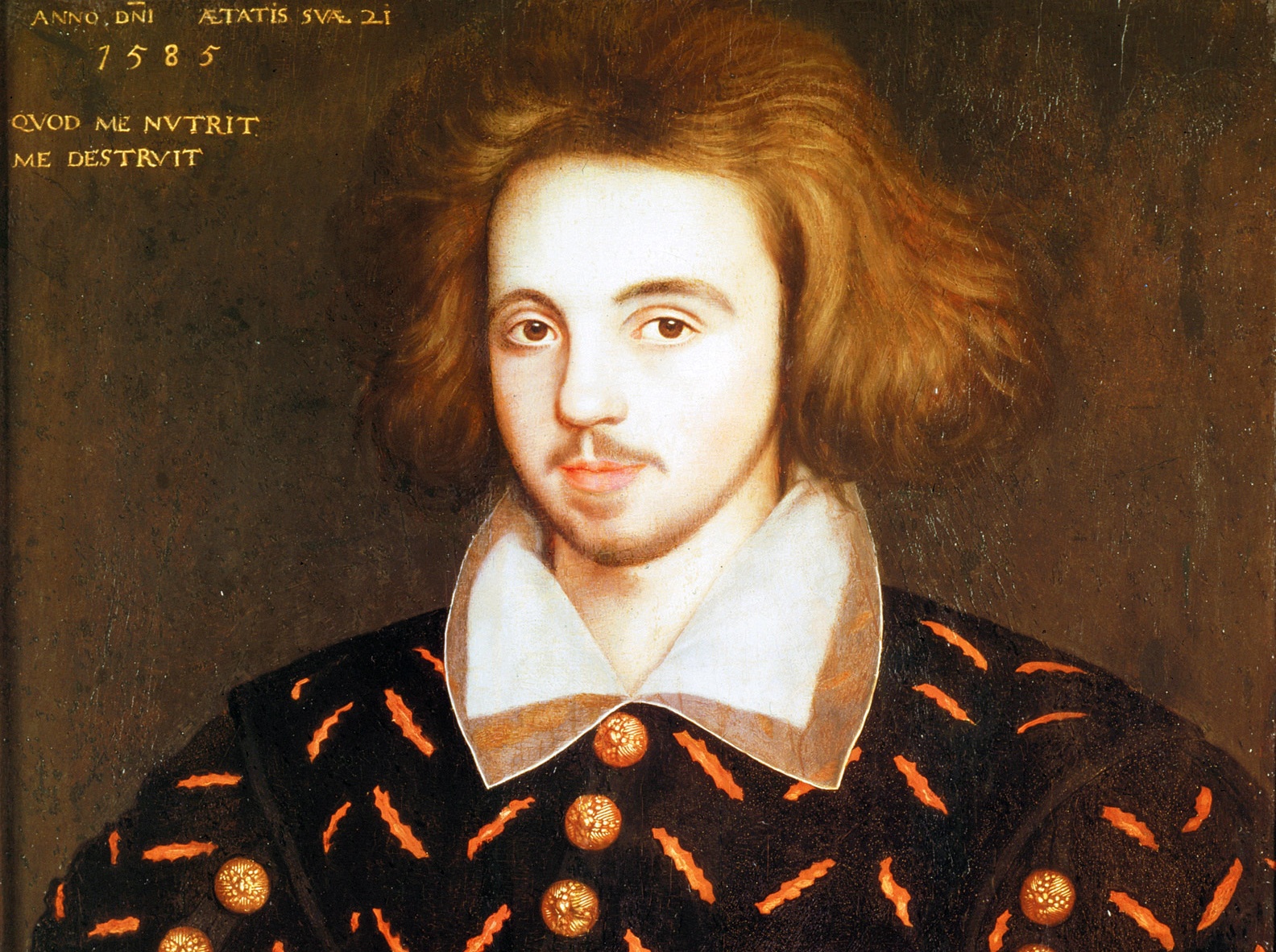 Anonymous portrait, possibly Marlowe, at Corpus Christi College, Cambridge