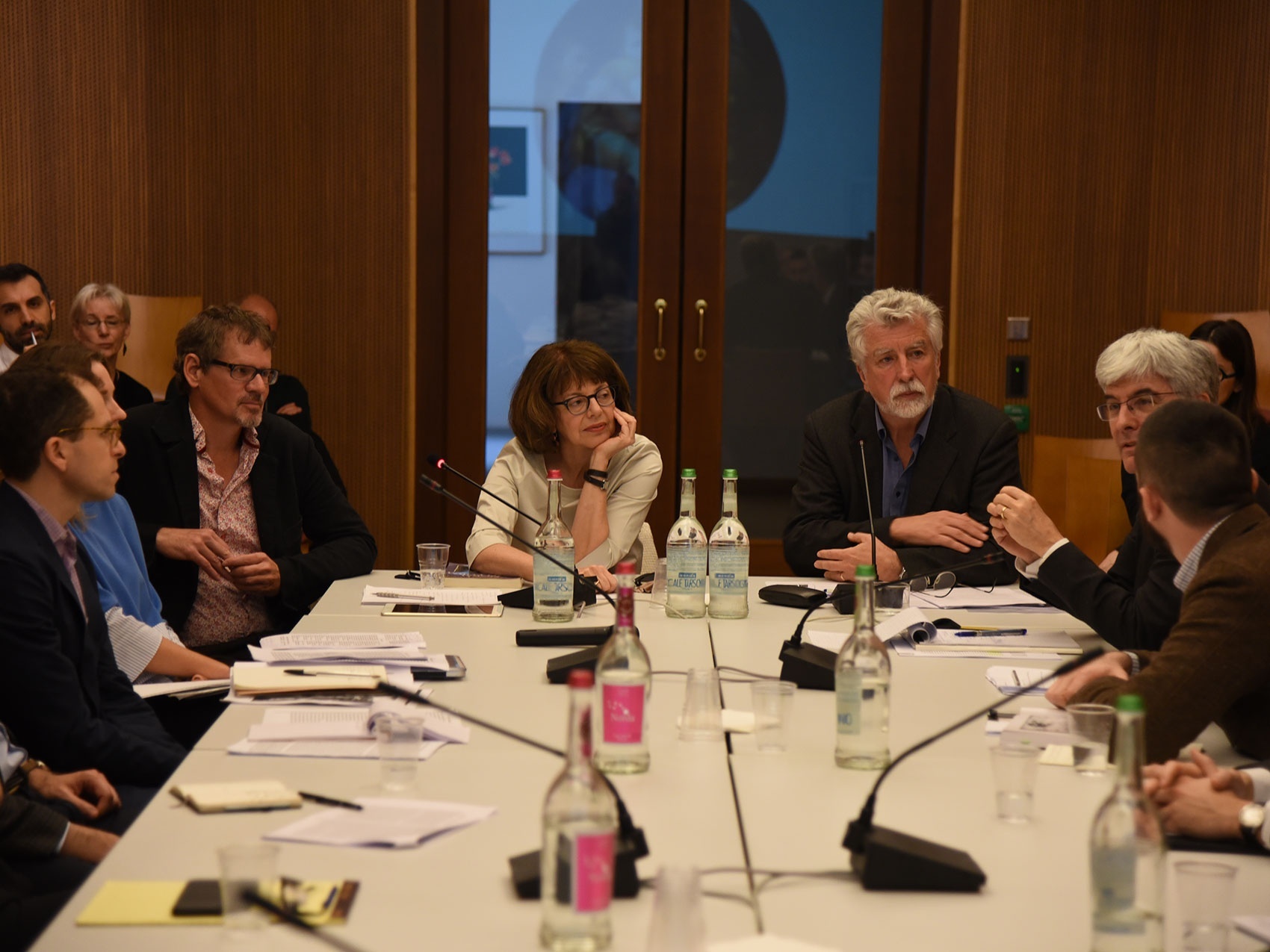 Director Alina Payne and Professor Victor Stoichita during a conference at I Tatti