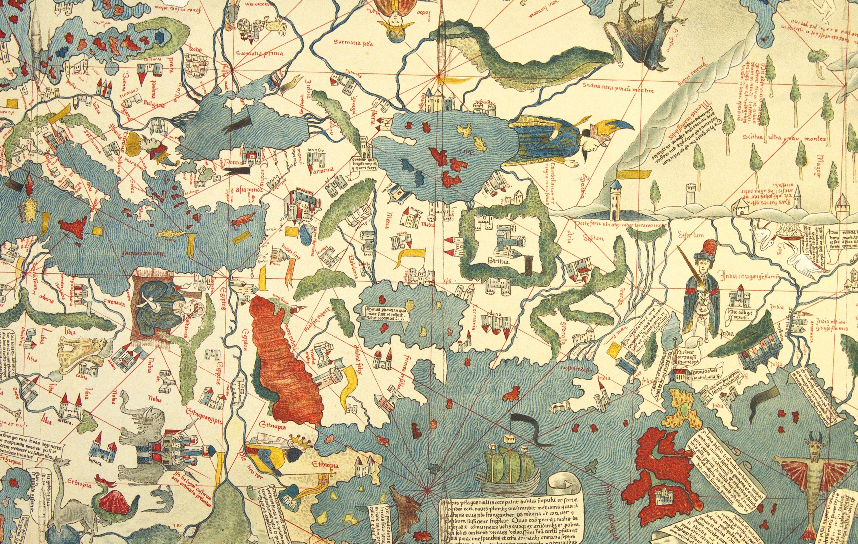 Anonymous, Map of the World, 1457. Florence, Biblioteca Nazionale Centrale