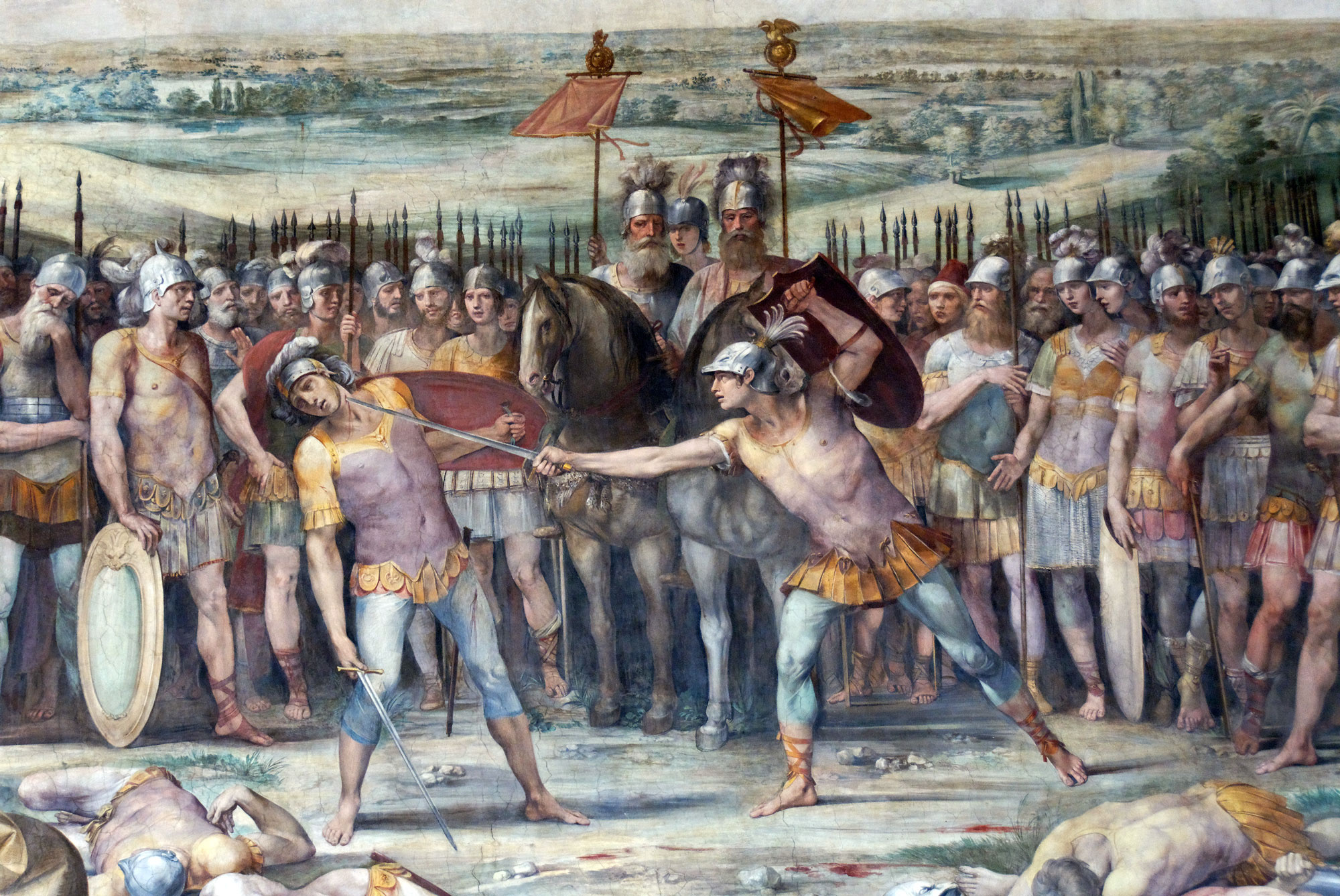 Giuseppe Cesari (Cavalier d’Arpino), Combat of the Horatii and the Curiatii, 1612–13. Musei Capitolini, Rome.