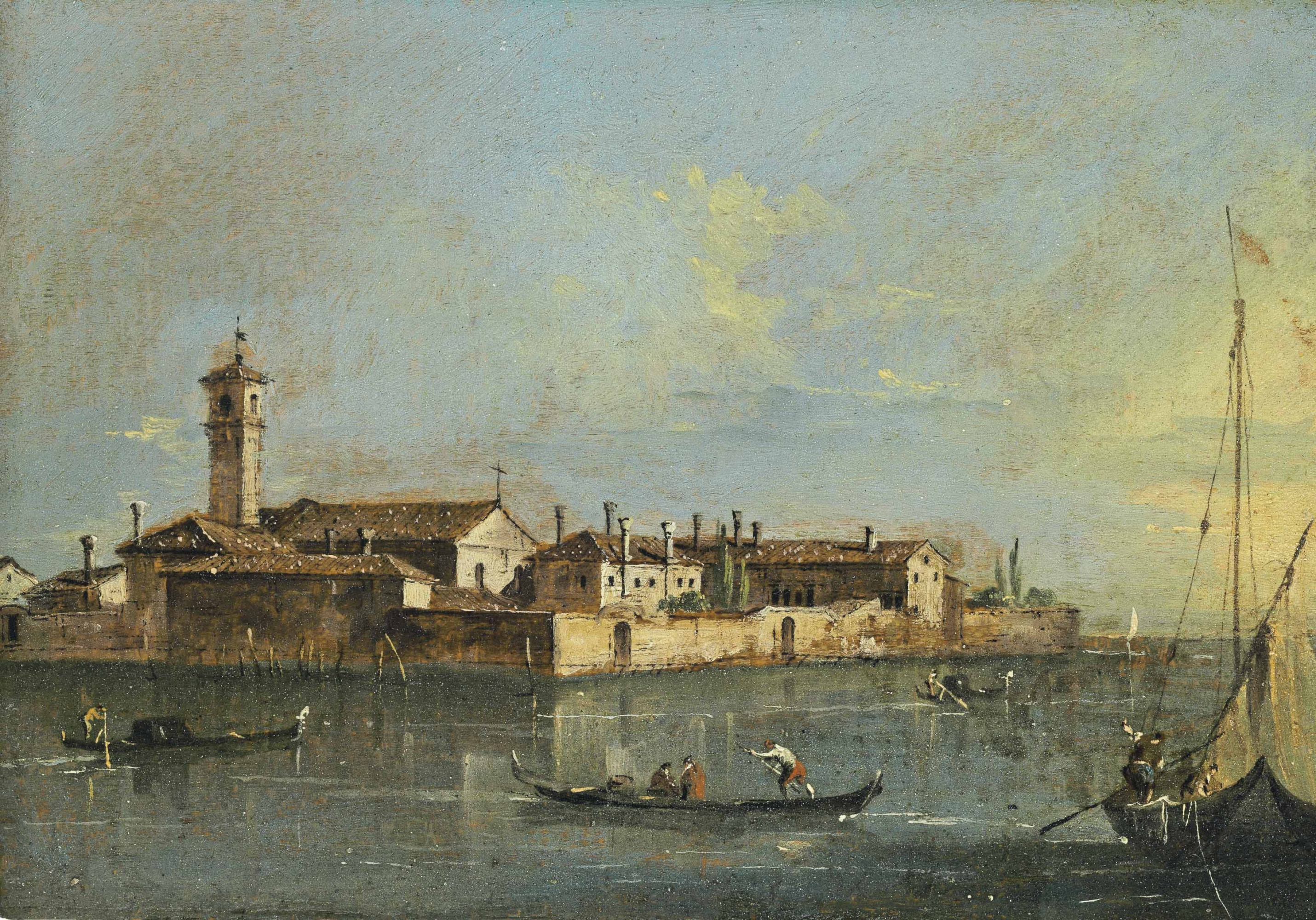 Island of Lazzaretto in Venice