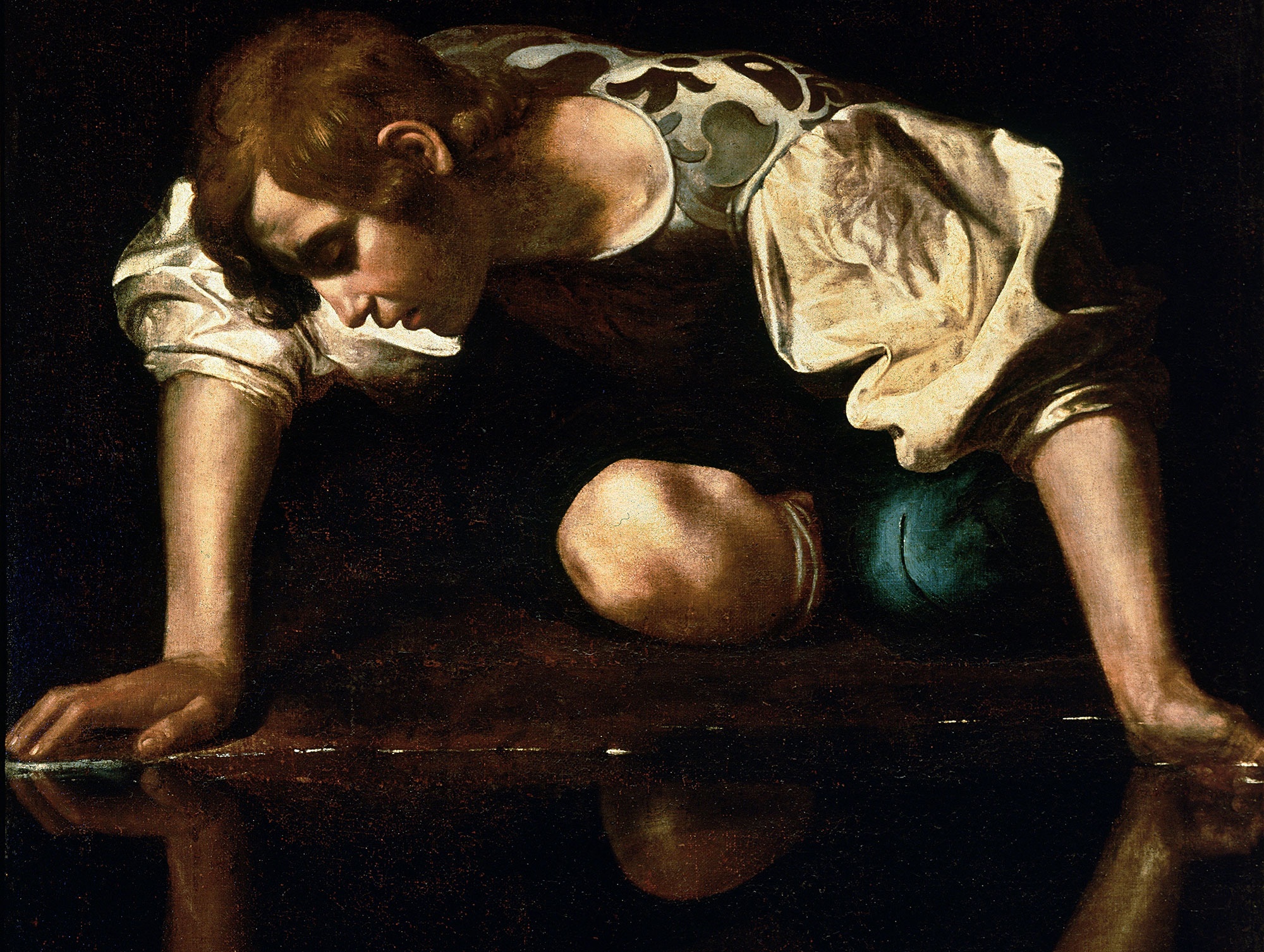 Attributed to Caravaggio, Narcissus, Rome: Galleria Nazionale d’Arte Antica di Palazzo Barberini.