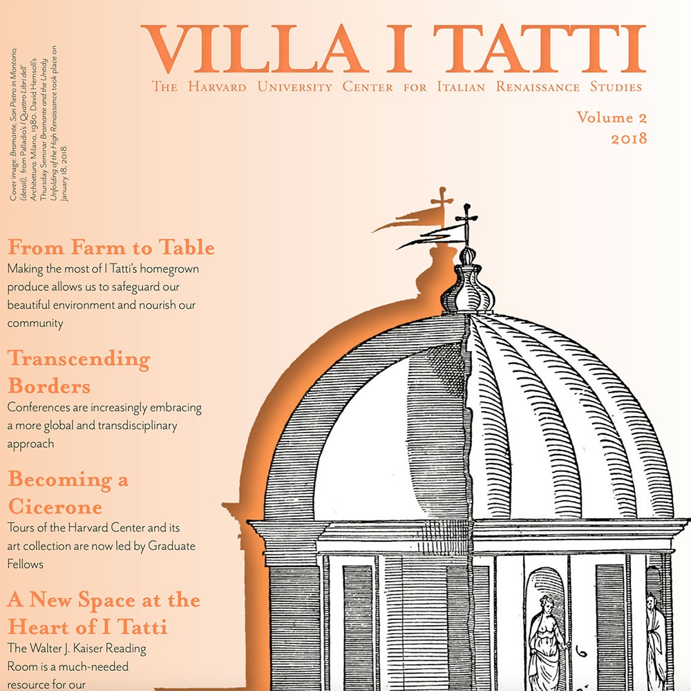 Cover of the 2018 I Tatti Newsletter