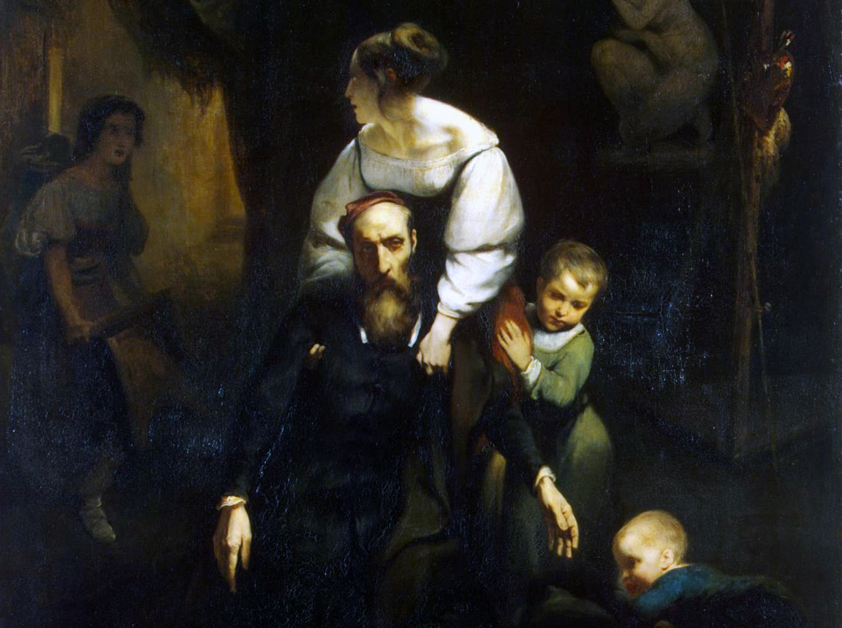 Octave Tassaert, "Death of Correggio" 1834