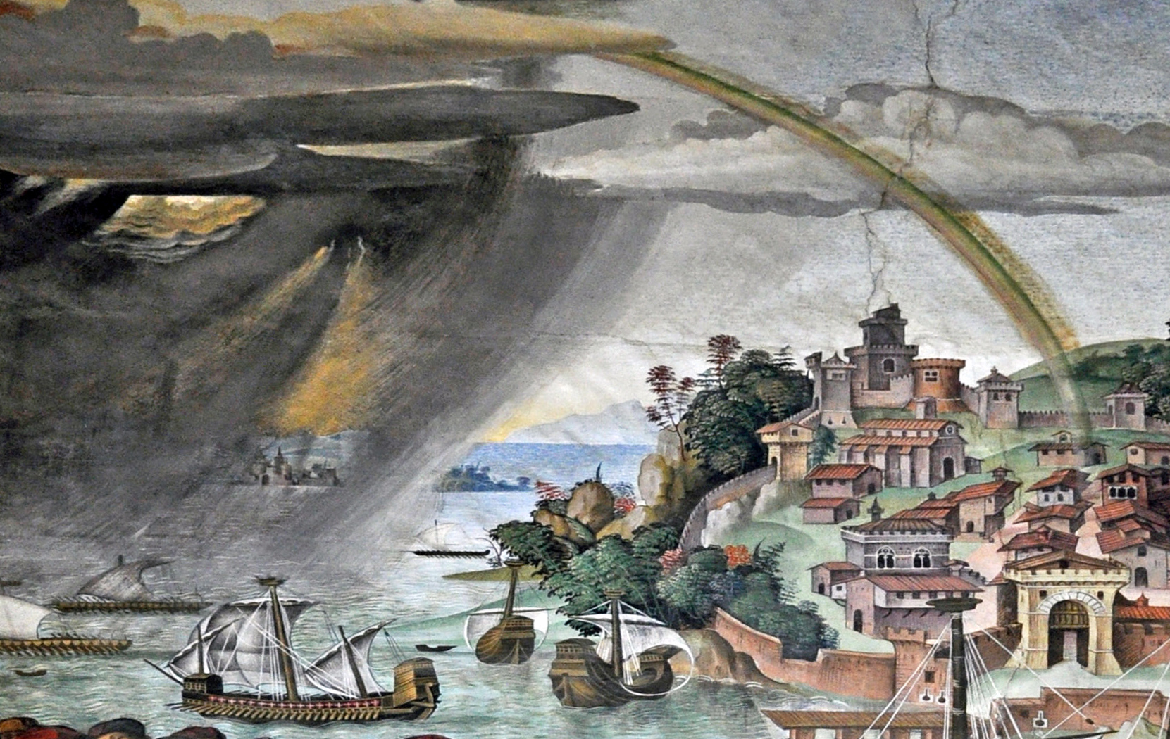 Pinturicchio, The Departure of Aeneas Silvius Piccolomini for the Council of Basel (detail), Piccolomini Library, Siena Cathedral, 1502–08