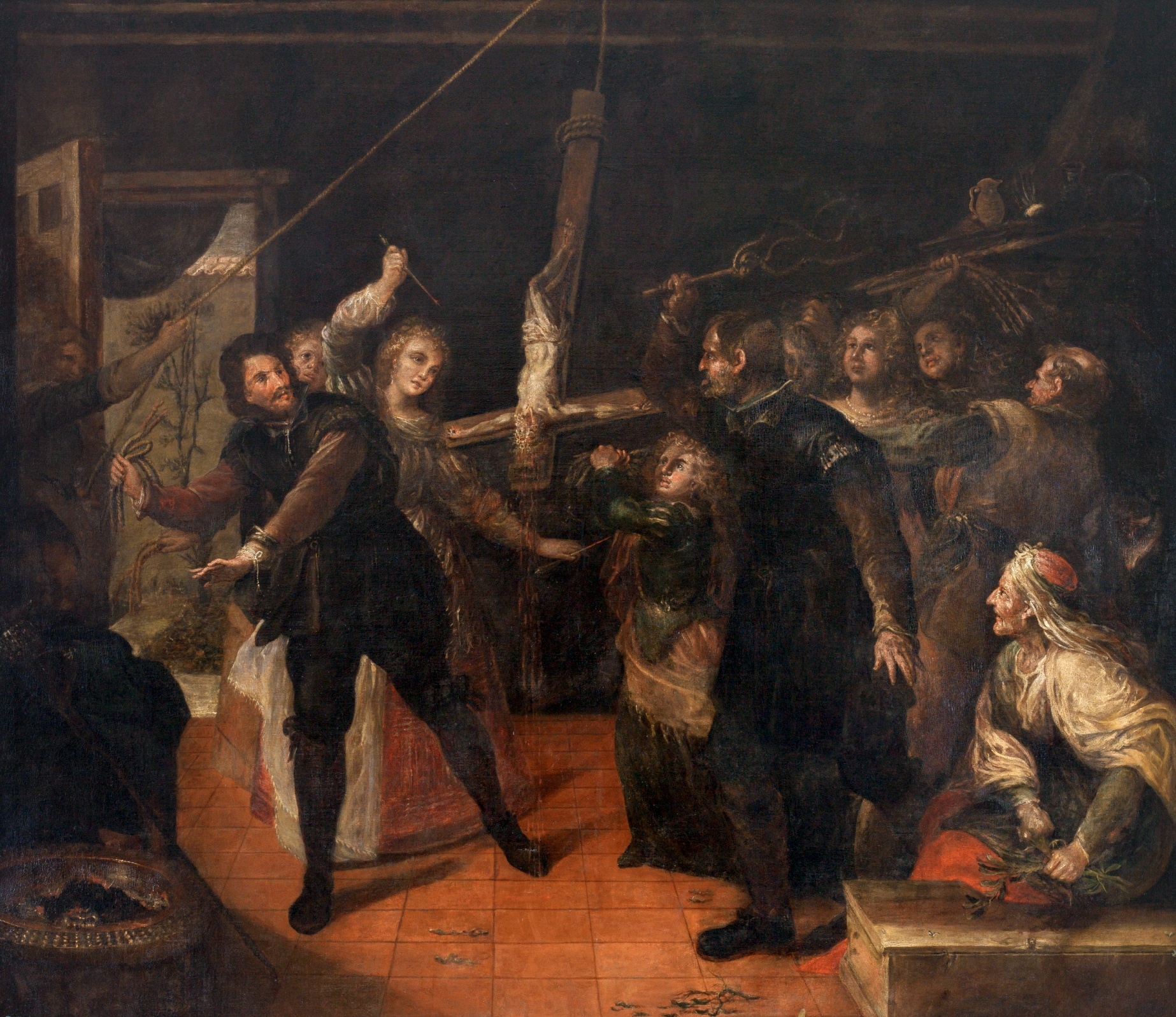 Profanación de un crucifijo