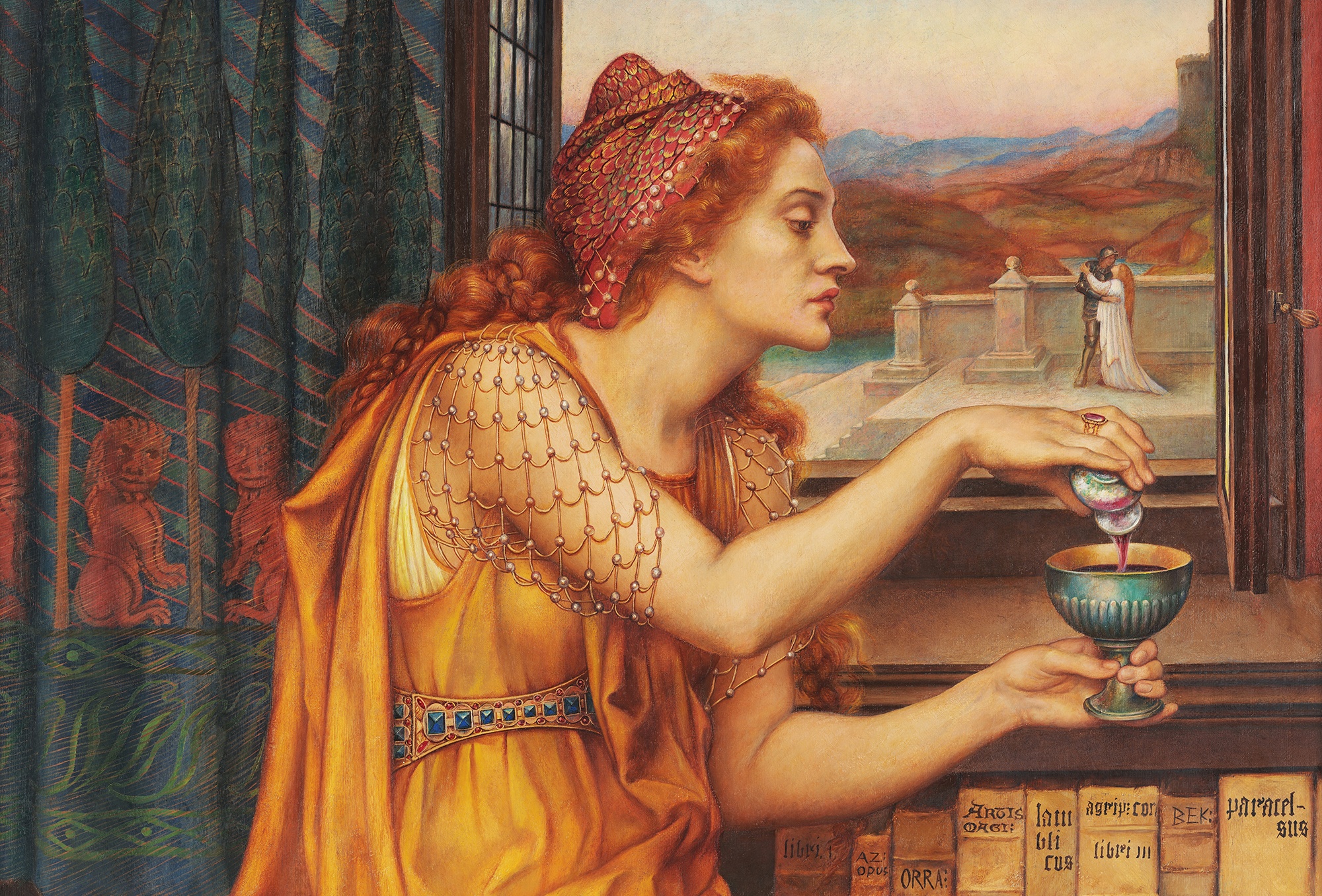 Evelyn De Morgan, The Love Potion (1903), oil on canvas, image courtesy of the De Morgan Foundation