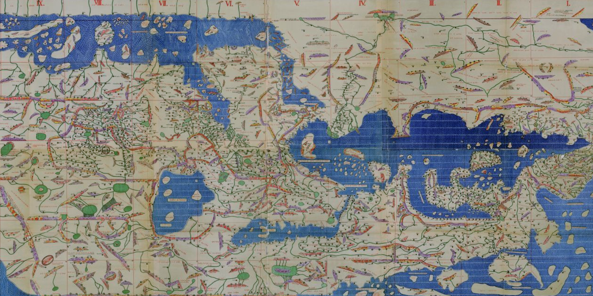 Weltkarte des Idrisi vom Jahr 1154 n. Ch., Charta Rogeriana
