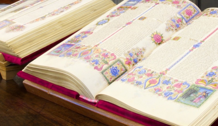 Detail of rare books
