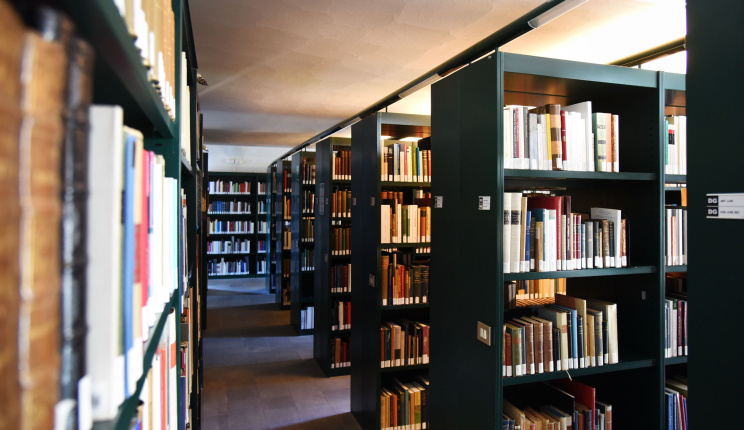 A detail of Geyer section of the Berenson library at I Tatti