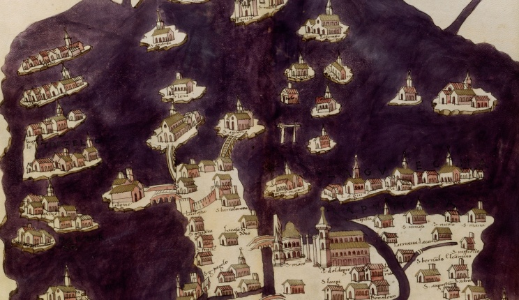 Huegues de Comminelles, Venetia from Claudius Ptolomaeus, Cosmographia, Florence, 1470 (Paris, Bibliothèque nationale de France, ms. Latino 4802, fol. 132)