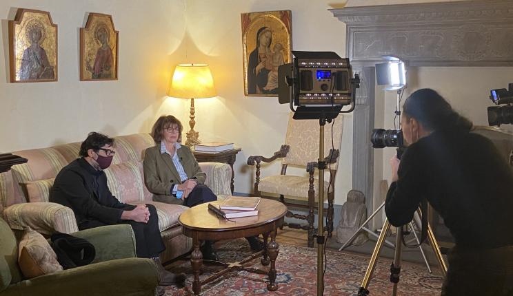 Photo of video recording of I Tatti Masterclass 1 with Avinoam Shalem