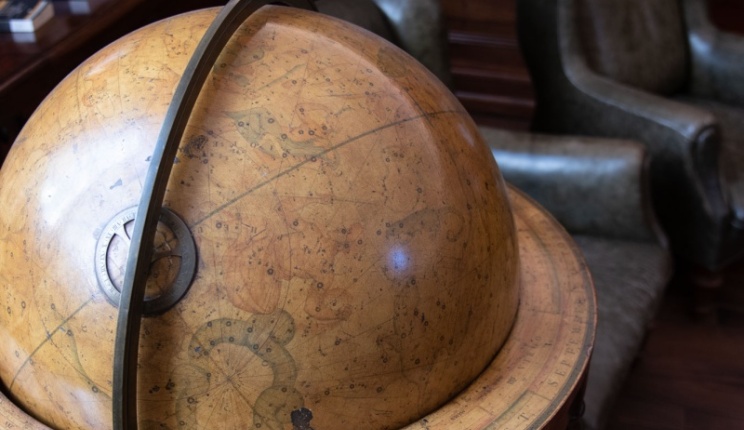 globe inside the walter kaiser reading room