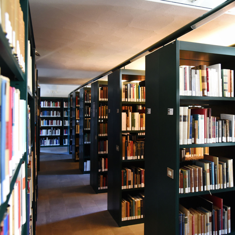 A detail of Geyer section of the Berenson library at I Tatti