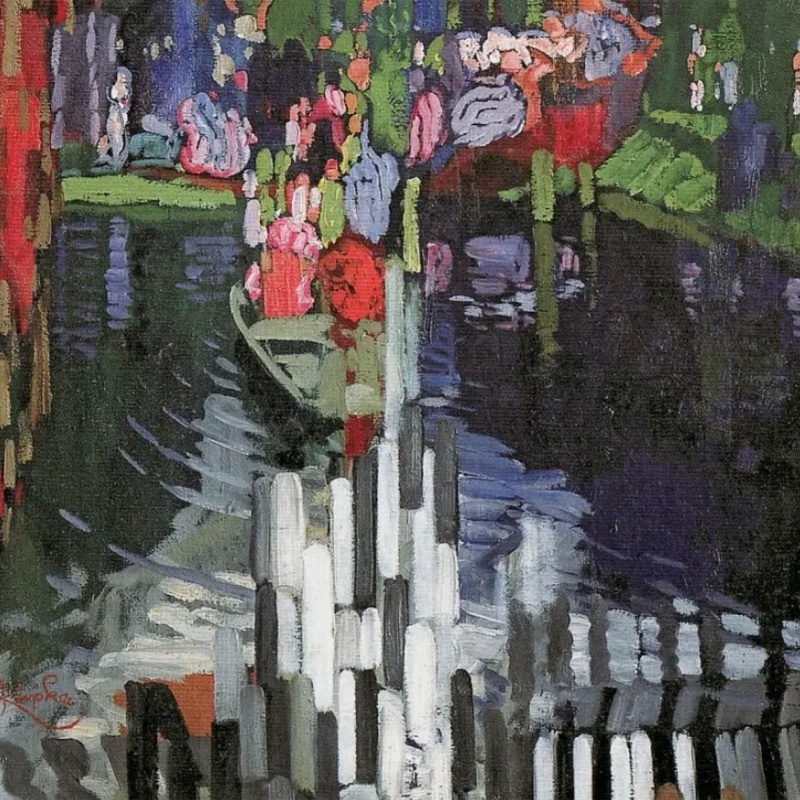 Detail of František Kupka's "Piano Keys Lake"